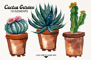 Watercolor Cactuses, an Illustration by Graphobia (Thumbnail 3 of 9)