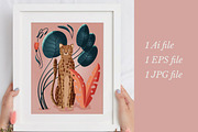 Cheetah Vector Illustration, an Animal Illustration by Blue Lela Design (Thumbnail 2 of 3)