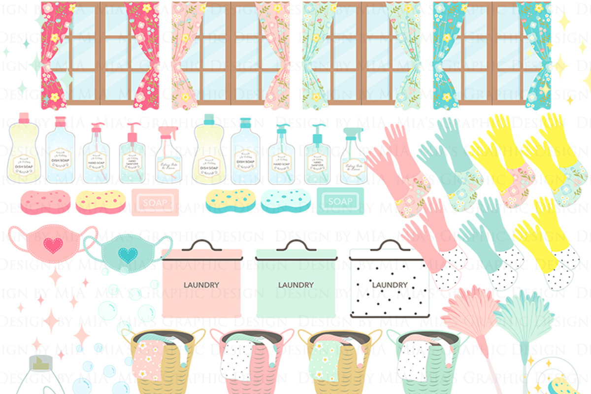 Cleaning, Household Chores, an Illustration by Mia's Graphic Design (Photo 5 of 9)