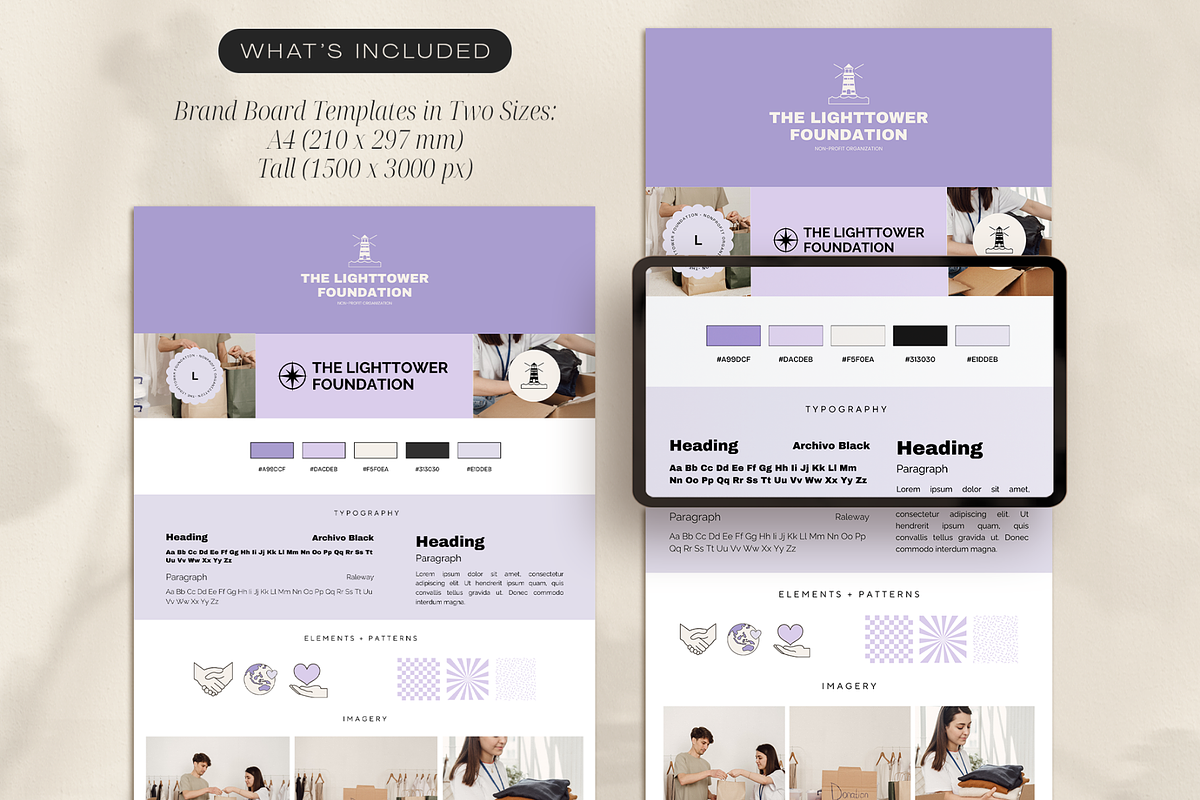 Community & Nonprofit Brand Board, a Branding & Logo Template by Creatif Foundry (Photo 3 of 6)