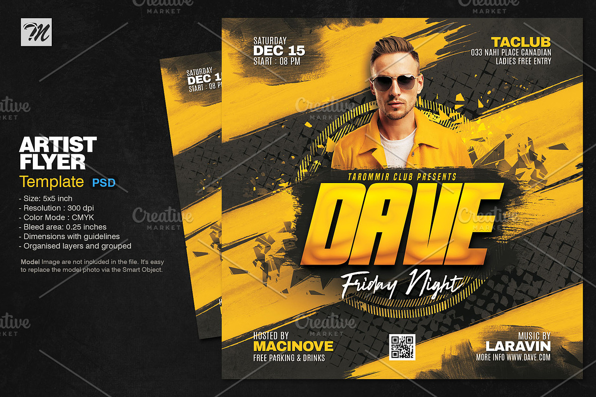 Artist Flyer Template, a Flyer Template by Tarommir (Photo 1 of 3)