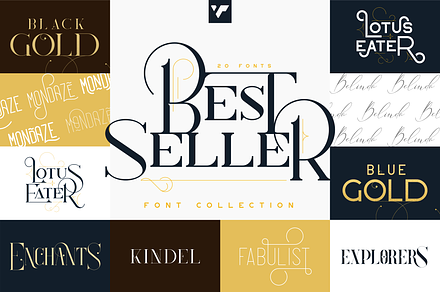 The Bestseller Font Collection, a Serif Font by VP Fonts