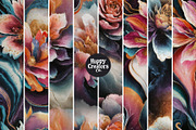 Cosmic Flowers Digital Paper Pack #1, a Pattern Graphic by Happy Creators Co. (Thumbnail 2 of 7)