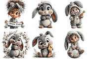 Whimsical Easter Baby in Bunny, an Illustration by DreamArtGraphic (Thumbnail 5 of 5)
