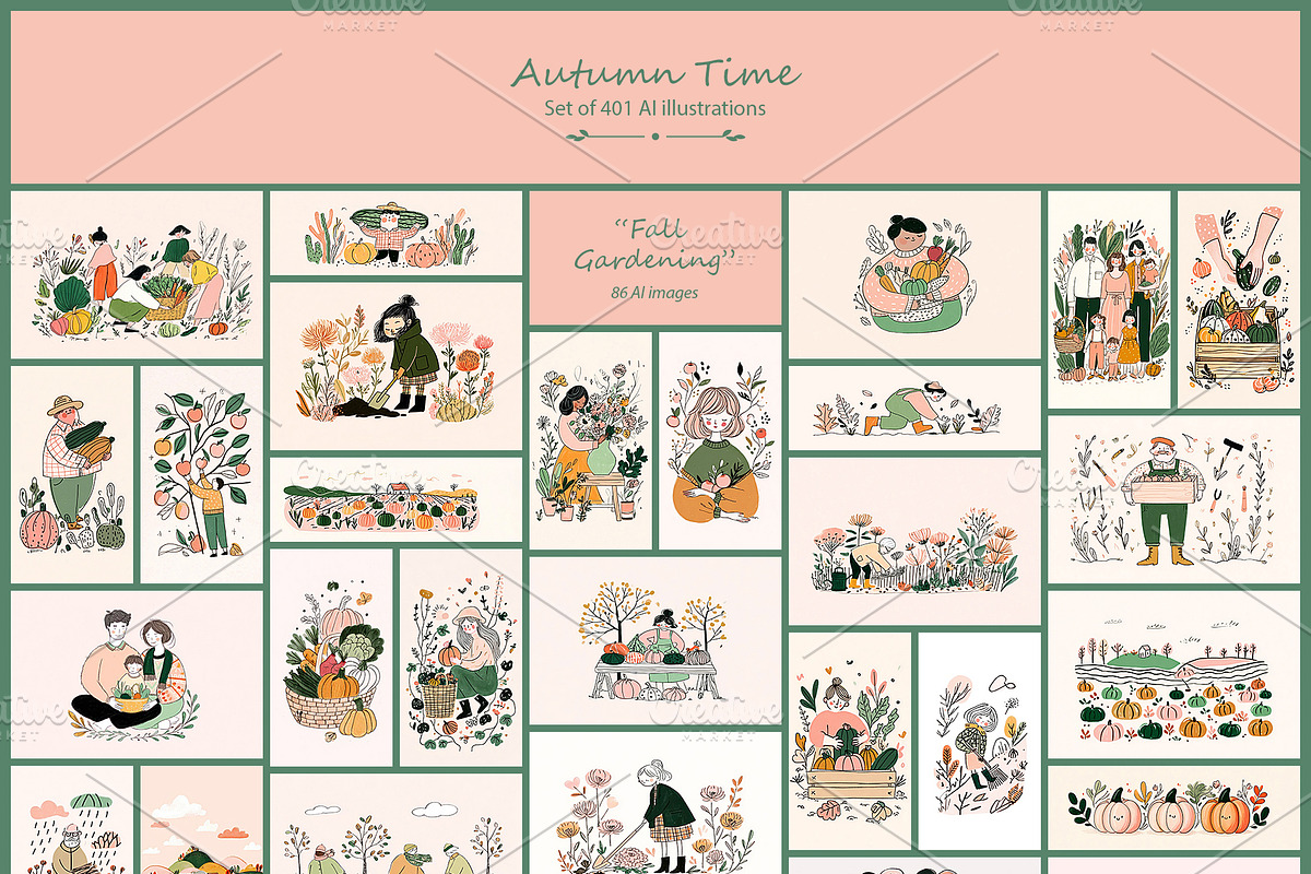 Autumn Time 3- 401 AI illustrations, a Seasonal Illustration by Pundateam (Photo 9 of 12)
