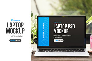 Laptop Mockup, a Mac Mockup by SimplDesign