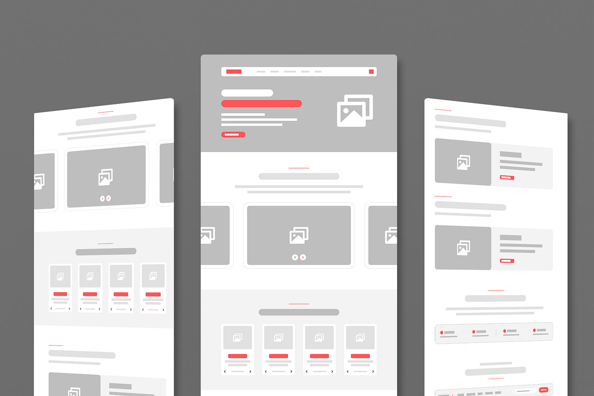 Banking and Finance Wireframe Layout