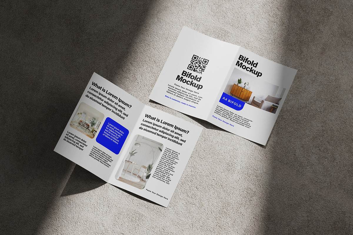 A4 Bi-Fold Brochure Mockup, a Books & Magazine Mockup by UFR_GRAPHIC (Photo 3 of 4)