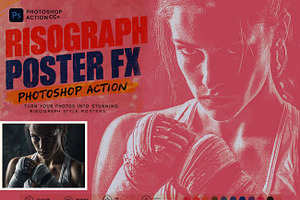 RISOGRAPH POSTER FX Photoshop Action