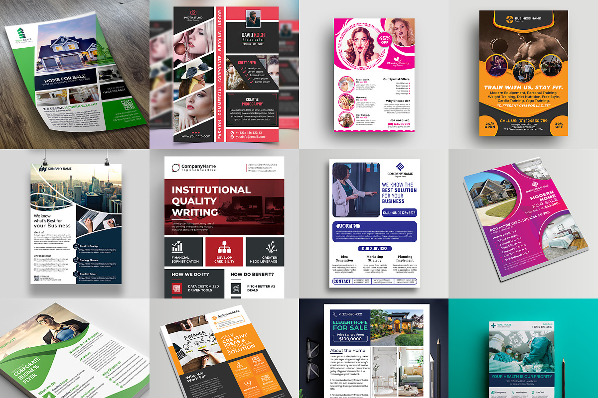 120 Flyer Templates Bundle, a Flyer Template by CodeGrape (Photo 6 of 11)
