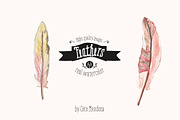 Feathers watercolor, an Illustration by MendozaVergara (Thumbnail 2 of 3)