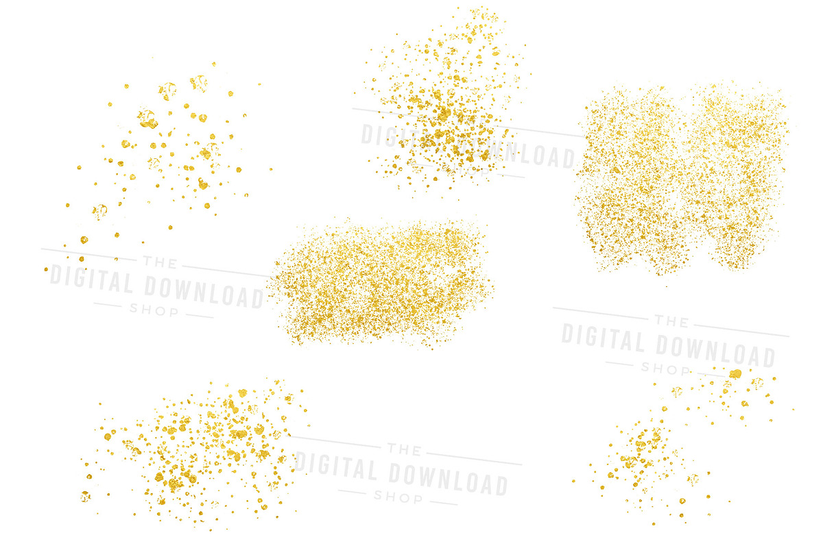Gold Splatters Clipart | Gold Dust, an Object Graphic by The Digital Download Shop (Photo 7 of 9)