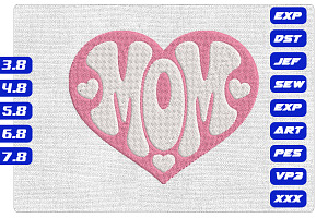 Mama 4th of July Machine Embroidery, an Illustration by Purpose Ekbal