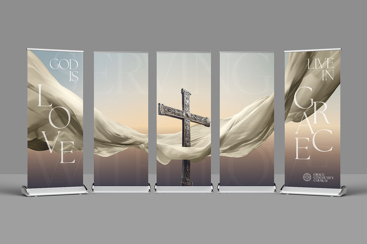 Church Roll-Up Banner Template, a Print Template by BrandPacks (Photo 1 of 5)