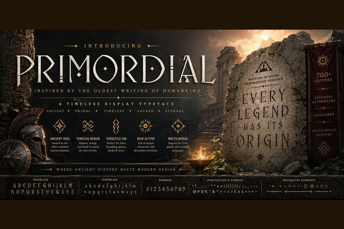 Primordial, a Script Font by Art StoreID (Photo 1 of 10)