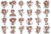Valentines Fairy Clipart, an Illustration by designcity5 (Thumbnail 2 of 5)