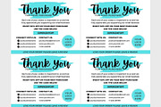 Thank you order card blue Canva 01, a Card Template by bonadigitals (Thumbnail 3 of 3)