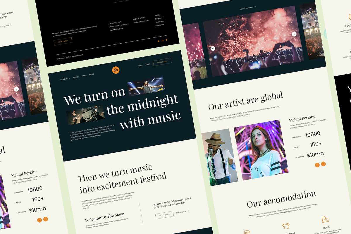 Music Festival Landing Page, a Landing Page Template by SLAB! Design (Photo 5 of 5)