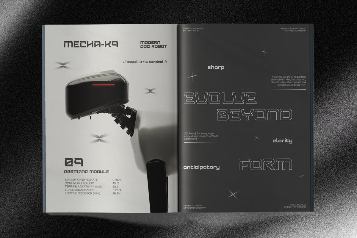 Brexton – Futuristic Display Font, a Sans Serif Font by Brand Earth (Photo 5 of 7)