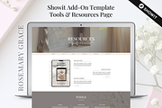 Showit Resources Page Template, a Landing Page Template by Zhillmatic (Thumbnail 1 of 7)