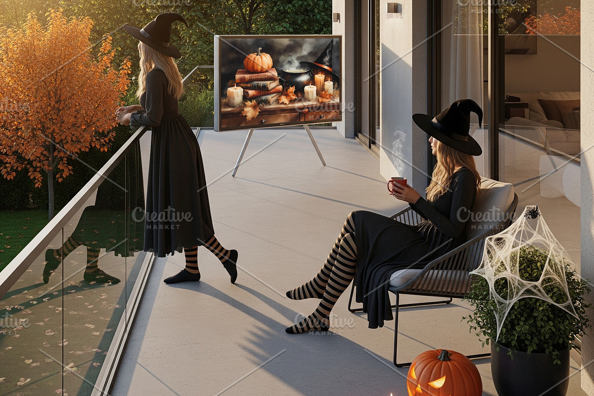 Halloween Witch Table Watercolor, a Seasonal Illustration by Floraphoria (Photo 9 of 11)