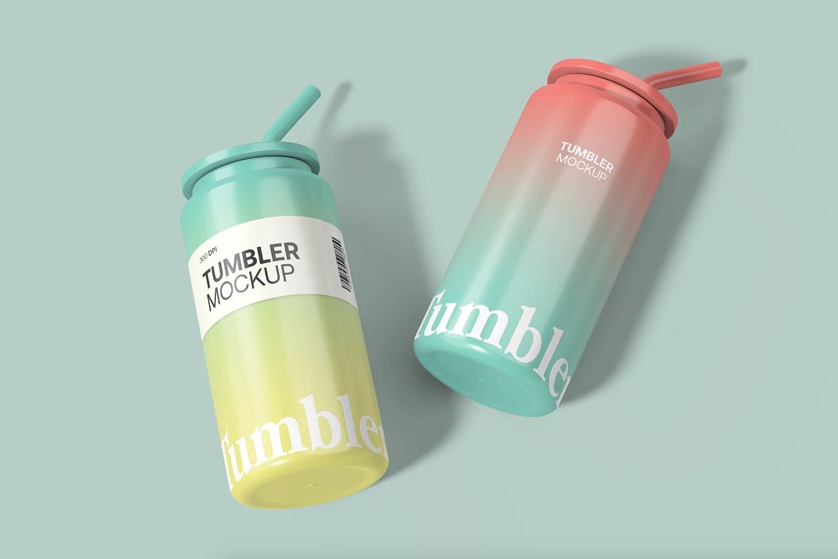 Water Tumbler Bottle Mockup, a Cups & Container Mockup by graphicsauce (Photo 1 of 4)