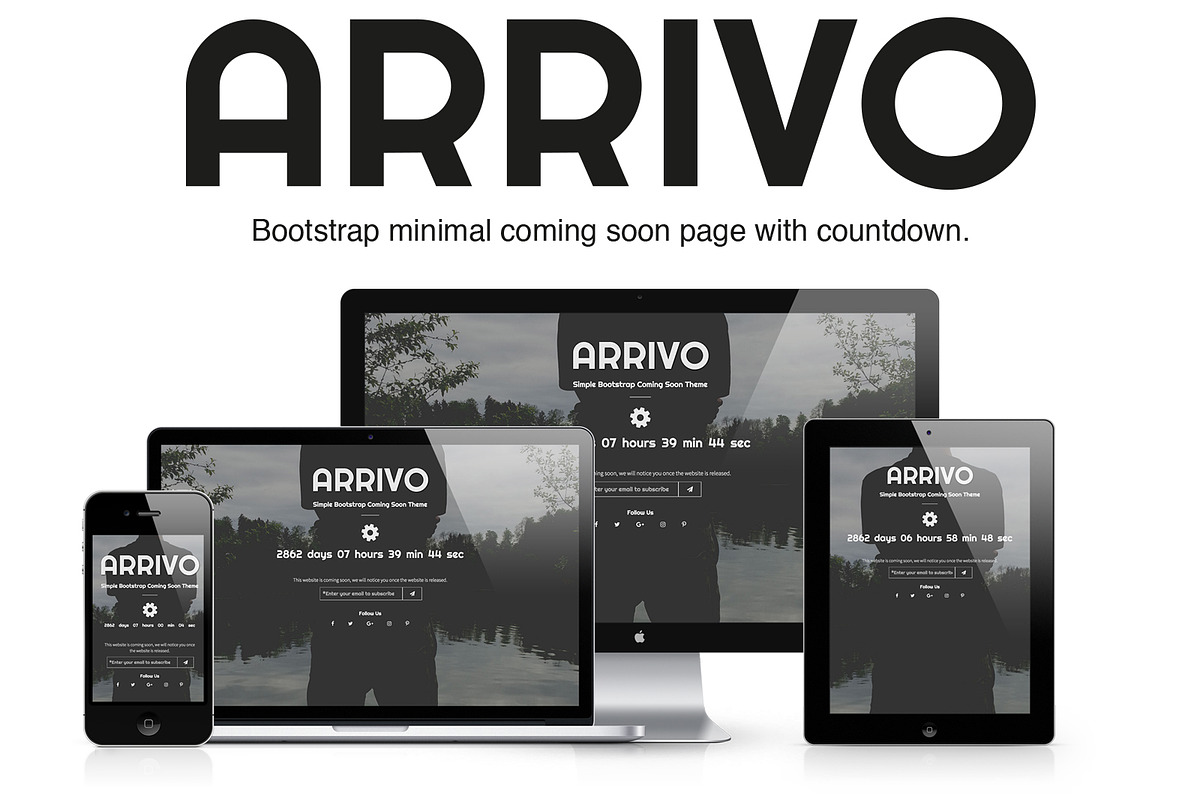Arrivo - Coming Soon, a Bootstrap Template by DocWilson (Photo 1 of 2)