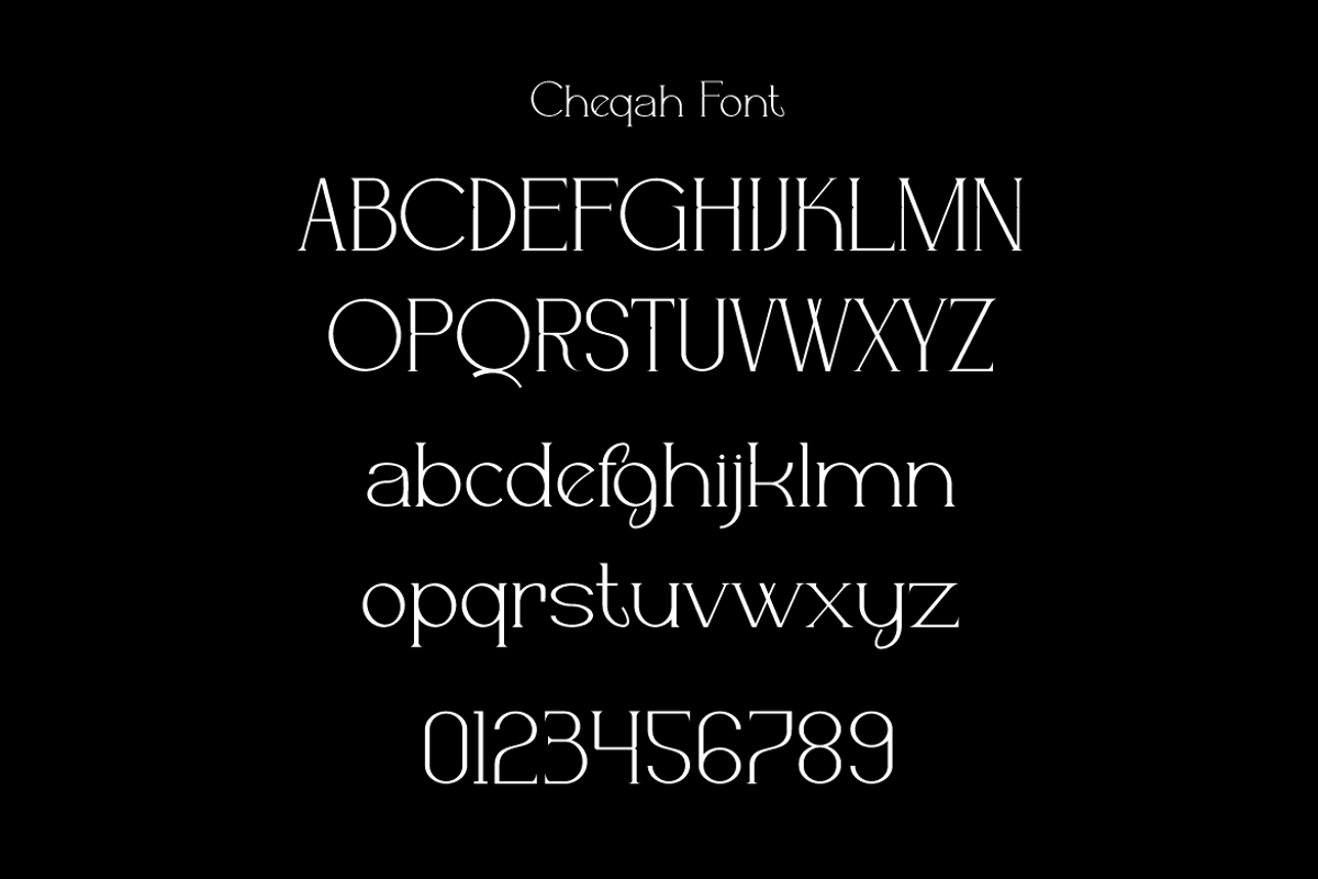Cheqah - Modern Brand Font, a Serif Font by Iqsiart Studio (Photo 12 of 13)
