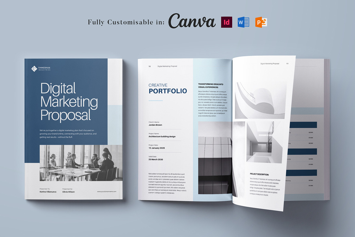 Digital Marketing Proposal, Canva