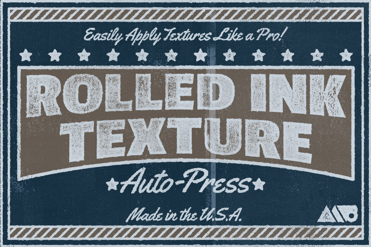 Rolled Ink Texture Auto-Press, a Layer Style Add-On by Matt Borchert (Photo 2 of 6)