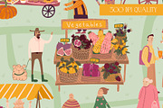 Autumn farm market patterns, a Pattern Graphic by Carpet Tapete Pretzel (Thumbnail 2 of 14)