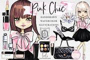 Pink Chic MakeUp and beauty Set, an Object Illustration by creativeDi (Thumbnail 2 of 6)