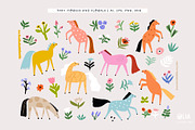Adorable Horses | Hand drawn clipart, an Animal Illustration by Olia (Thumbnail 6 of 11)