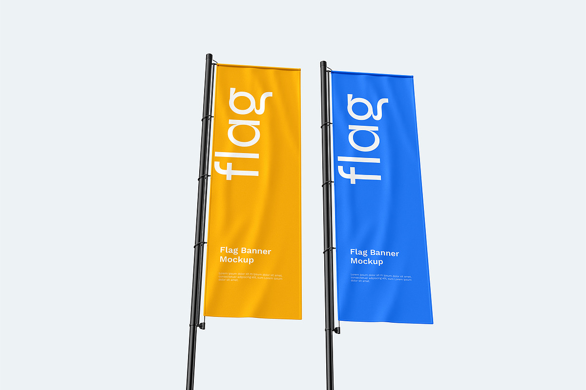 Feather Flag Mockup PSD Pack, an Advertising Mockup by graphypix (Photo 6 of 6)