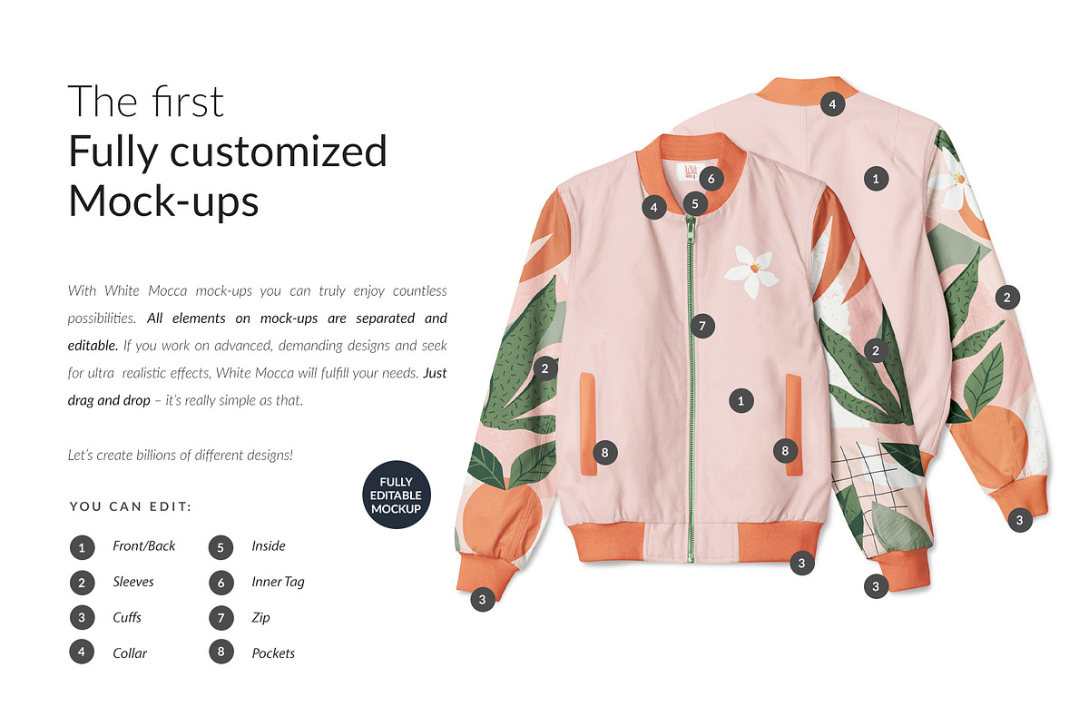 Bomber Jackets 8xMock-ups, a Books & Magazine Mockup by Mocca Mockups Store (Photo 2 of 5)