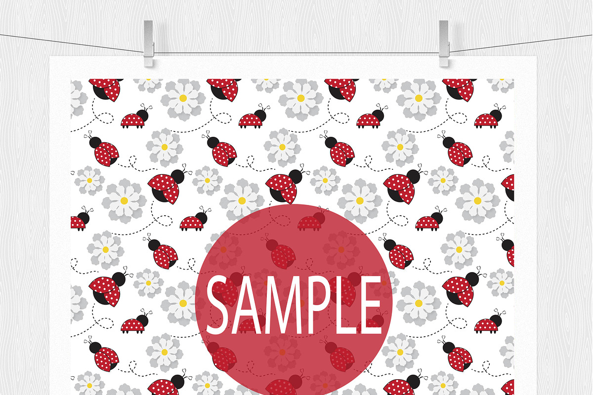 Ladybug Digital Paper Pack, a Pattern Graphic by Leska's Digitals (Photo 4 of 5)