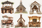 Western Boho Wedding Clipart, an Illustration by NadiaTheronArt (Thumbnail 3 of 5)