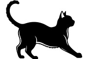 Cute Cat Silhouette Vector Mega, an Animal Illustration by Designer_Momina (Thumbnail 2 of 31)