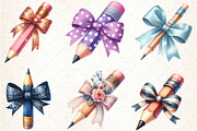 Pencil with Bow Back to School, an Illustration by DreamCafeArt (Thumbnail 4 of 5)
