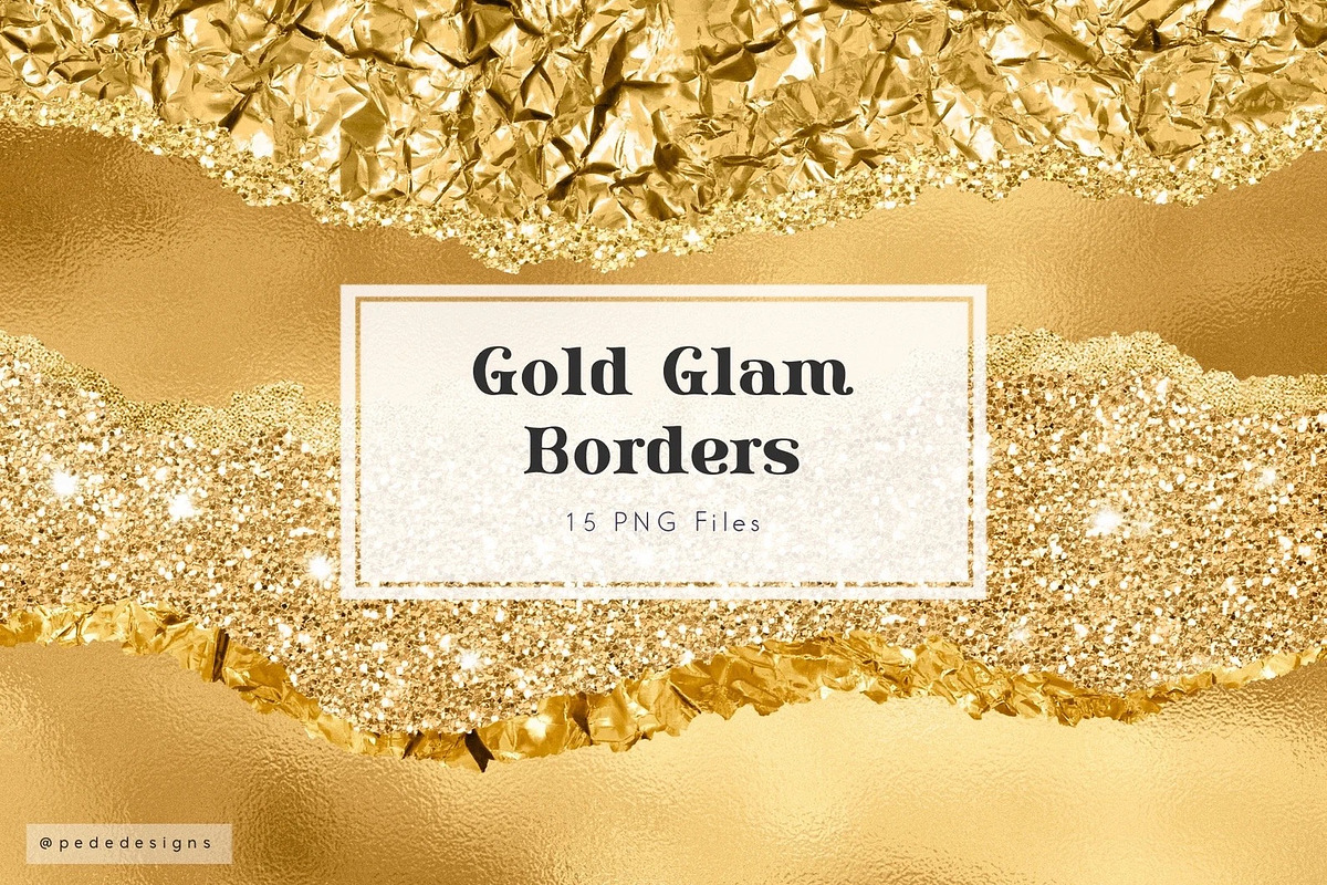 Gold Textures & Elements Bundle, a Texture Graphic by PeDe Designs (Photo 9 of 11)