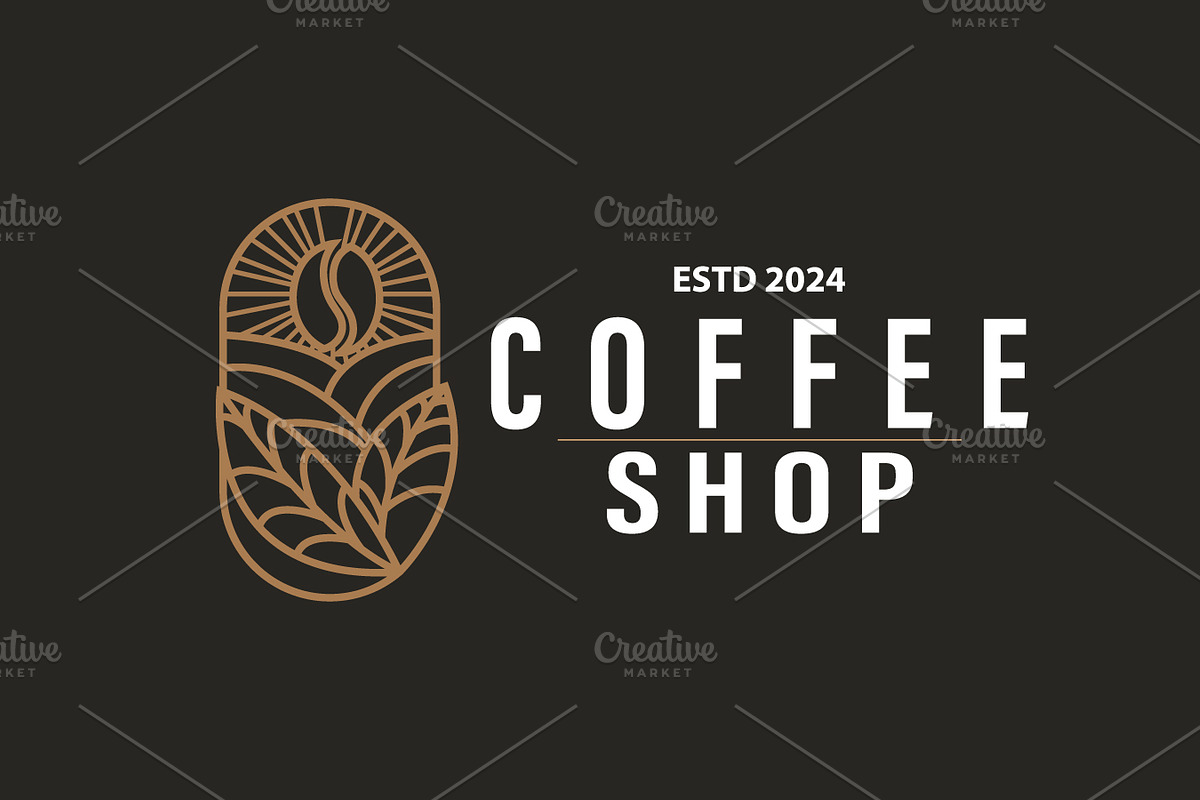 Simple caffeine drink coffee logo, a Branding & Logo Template by Maylianaw28
