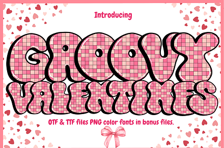 Groovy Valentines-PNG fonts, a Symbol Font by It me digital art