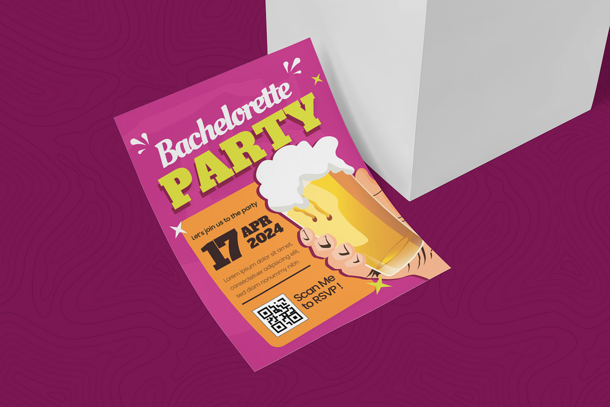 Bachelorette Party Event Invitation, an Invitation Template by Esensifiksi.studio (Photo 2 of 2)