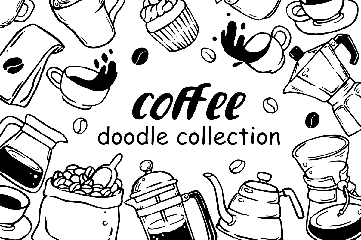 Coffee. doodle collection, a Food Illustration by made by Tanya (Photo 1 of 3)