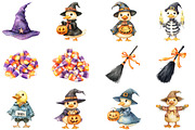 Whimsical Halloween Goose Clipart, an Illustration by CitraGraphics (Thumbnail 3 of 5)