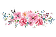 Watercolor Floral Bouquet Set, an Illustration by Creativeshirt (Thumbnail 4 of 11)