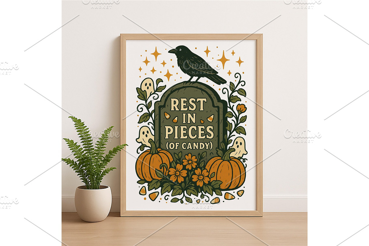 Rest In Pieces of Candy Halloween, a Background Graphic by LaseredNinja (Photo 2 of 7)