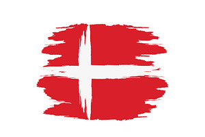 Flag Denmark., an Illustration by Tanysl
