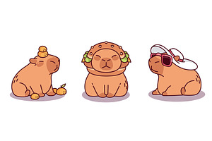 Adorable capybara drawings, an Animal Illustration by art PVP - market