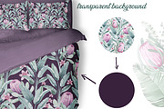 FLAMINGO & FLOWERS  tropical set, a Decorative Illustration by LenArt (Thumbnail 14 of 18)